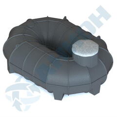 Резервуар О-образный 4500 л для подземного хранения жидкостей Анион 4500 л. горизонтальный (3150x2350x1380см;черный) - арт.559486