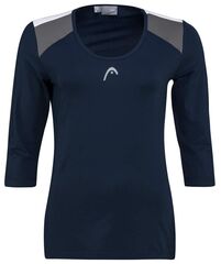 Женская теннисная футболкаHead Club 22 Tech 3/4 Shirt W - dark blue