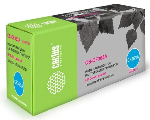 Картридж лазерный Cactus CS-CF363A CF363A пурпурный (5000стр.) для HP CLJ M552dn, M553dnM553N, M553x