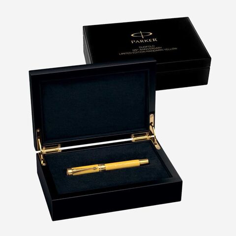 Ручка перьевая Parker Duofold 125th Anniversary Mandarin Yellow, F100 (1867457)