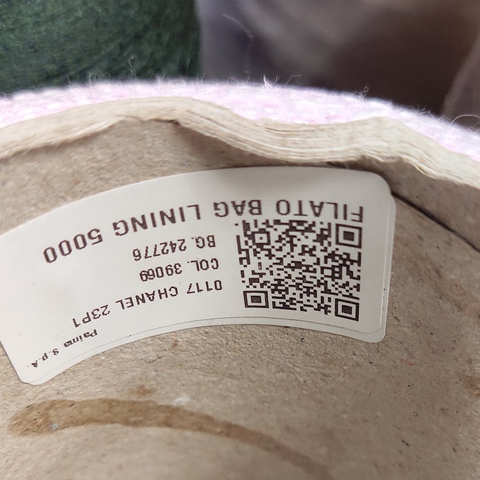 Лен с шелком и вискозой LORO PIANA / BAG LINING 500 бело-сиреневый