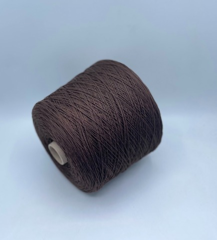 Бобинная пряжа (пр.Италия), art.Cotone, 350м/100 гр. 100%Хлопок, цвет-Коричневый , арт.34786