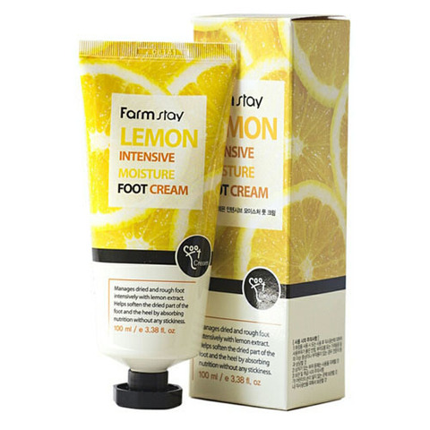 Farmstay Lemon Intensive Moisture Foot Cream - Крем для ног смягчающий с экстрактом лимона