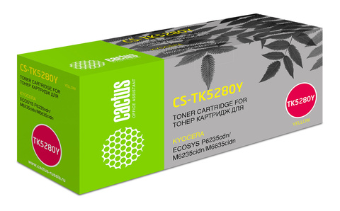 Картридж лазерный Cactus CS-TK5280Y TK-5280Y желтый (11000стр.) для Kyocera Ecosys P6235cdn, M6235cidn, M6635cidn