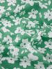 Ткань штапель принт Белые цветы средние на зеленом, 92 гр/м2, ш. 150 см