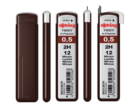 Грифель Rotring Tikky 0.5 mm 2H (12 шт.) (S0312670)