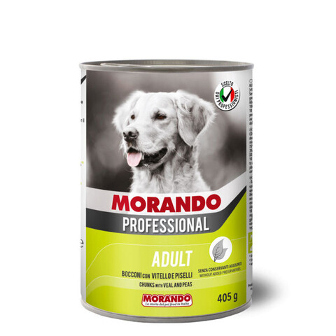 Morando Professional консервы для собак с кусочками телятины и горохом 405г