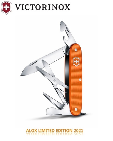 Нож складной Victorinox Pioneer X Alox LE 2021, 93 mm, Tiger Orange (0.8231.L21)