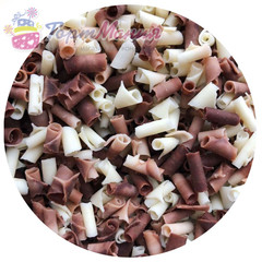 Завитки шоколадные мраморные Callebaut, 80 гр