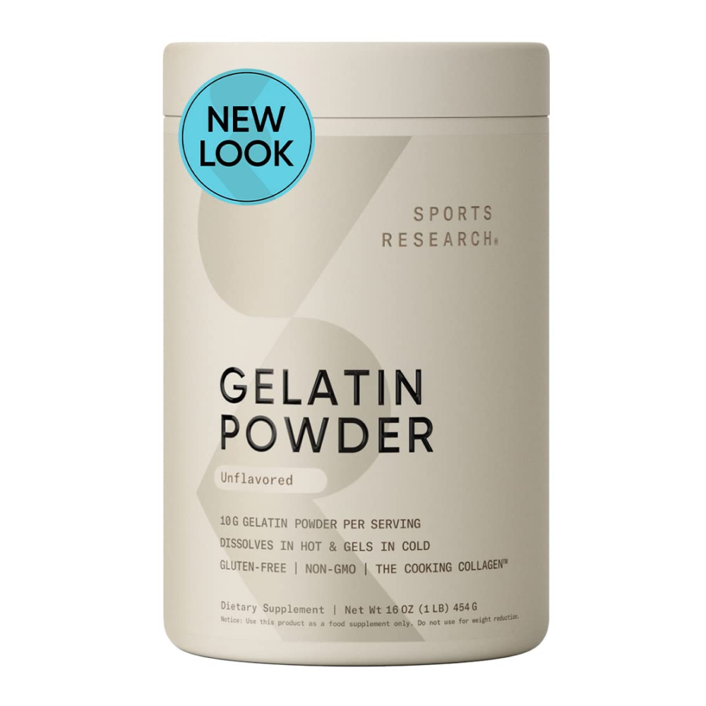 Коллаген Говяжий желатин, Gelatin Powder, Sports Research, 454 г (16 oz)  купить по выгодной цене в Москве со скидками | Велнес маркет Pure-Store