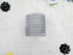 Шнур витой мебельный, ш. 5 мм, люрекс серебро