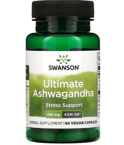 Swanson,Ultimate Ashwagandha, 250 мг, 60 растительных капсул