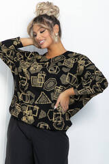 Блузон Ты вдохновение (черно-золотой) Б11879 LT Collection