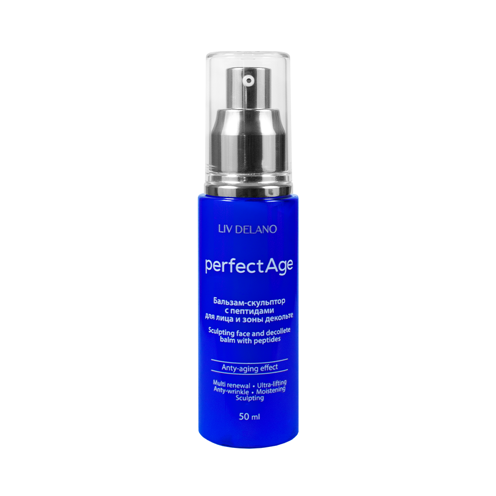 Liv-delano PERFECT AGE Бальзам-скульптор с пептидами  для лица и зоны декольте, 50 мл