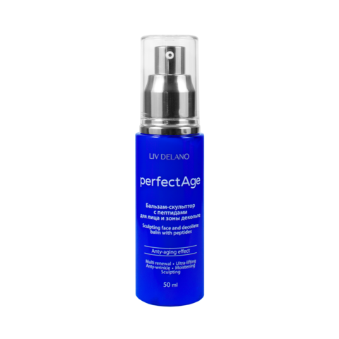 Liv-delano PERFECT AGE Бальзам-скульптор с пептидами  для лица и зоны декольте, 50 мл