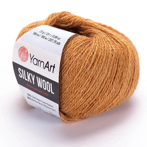 Пряжа Silky wool (Силки вул). Цвет: Рыжий. Артикул: 345