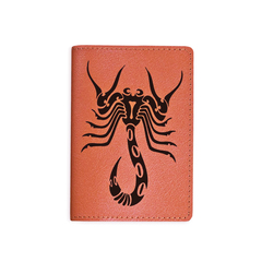 Обложка на паспорт "Знак Скорпион", рыжая