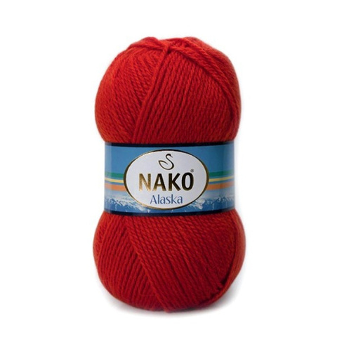 Пряжа Nako Alasка 7119 красный 7119 (уп.5 мотков)