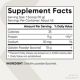 Коллаген Говяжий желатин, Gelatin Powder, Sports Research, 454 г (16 oz) 2