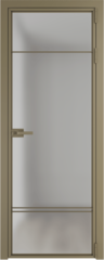 Алюминиевая дверь 4AХ шампань остеклённая