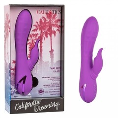 Вибромассажер-кролик CalExotics California Dreaming Valley Vamp с ритмичным стимулятором (12.75x3.75 см)