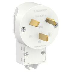 Вилка ВПпл10-01-Ст разборная для плиты 32А с заземл. контактом бел. ИЭК EVP10-32-01-K01