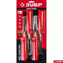 ЗУБР 4 шт, набор стамесок (18094-H4)