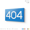 Номер на дверь 404, табличка на дверь для офиса, квартиры, кабинета, аудитории, склада, голубая 120х70 мм, Айдентика Технолоджи