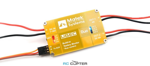 Стабилизатор напряжения Matek UBEC DUO 4A 5-12V; 4A 5V