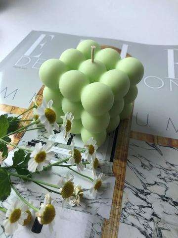 Свеча КУБ зеленый 6х6