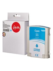 Струйный картридж Sakura C4836A (№11 Cyan) для HP Business Inkjet 1200d, 1200dn, 1200dtn, 1200dtwn, 2300, 2300dtn, 2300n, 2800,  2800dt, 2800dtn; Designjet 100plus, 110plus nr, 110plus, 110plus r, 111, 70; Color Inkjet cp1700, cp1700d, 1700ps; Office
