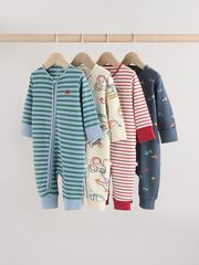 Комбинезон / Cлип для малышей Next E19-567, 4 шт., Голубой, Бежевый, Темно-серый