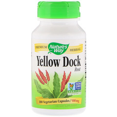 Nature's Way, Yellow Dock Root, 500 mg, 100 Vegetarian Capsules