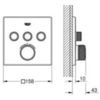 Термостат для душа встраиваемый на 3 потребителя Grohe  29126000