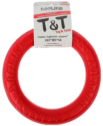 Doglike Tug and Twist снаряд для дрессировки большой (оранжевый) 30,5 см