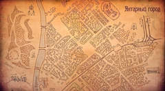Интерьерный баннер Карта Янтарного города