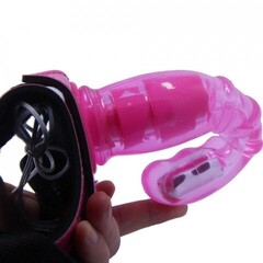 Страпон с вибрацией на ремнях