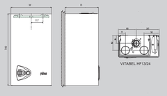 Ferroli Vitabel HF 24 Котёл газовый настенный одноконтурный с закрытой камерой сгорания GCBY6K6A