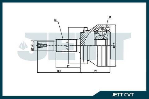 ШРУС внешний JETT V41-3209