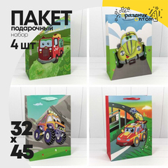 
          Пакет подарочный 32х45х15см "Машинка" с 3D аппликацией (Микс)