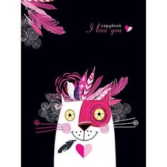 Тетрадь 48л., А5, клетка, Апплика "С любовью", евроспираль, мелованный картон