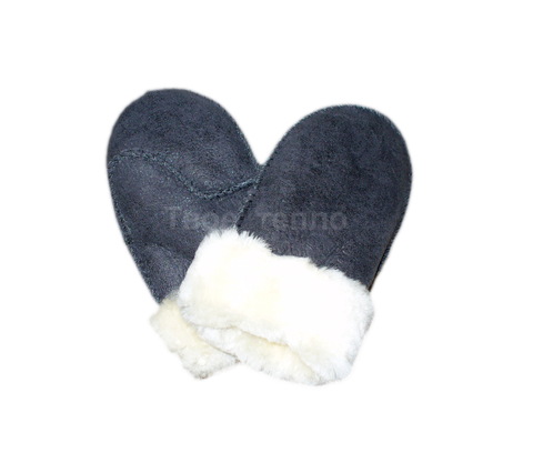 Детские варежки из дубленой кожи