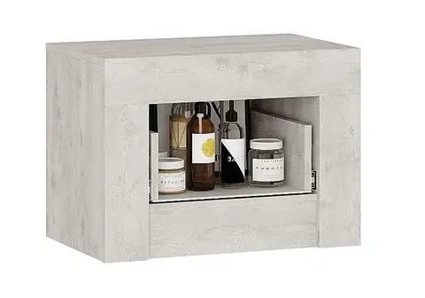 Тумба прикроватная Леонардо бетон пайн светлый / графит