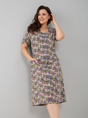 Халат Х-058/оливковый-гортензия