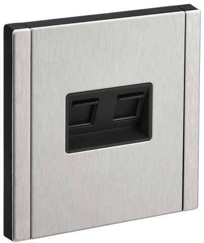 FORTE&PIANO Роз. двойная RJ11+RJ45 кат.5E FP735M ник. IEK