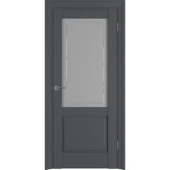 Купить Межкомнатная дверь ПЭТ Witon 02W Grey остеклённая
