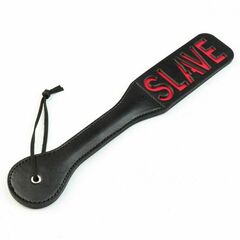 Черная гладкая шлепалка SLAVE - 38 см. - 