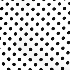 Ткань плательная Кашибо чёрный горох на белом, d 2,1 см