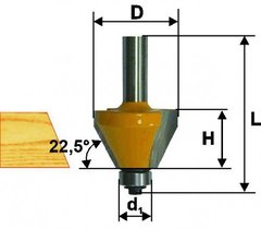 Фреза кромочная конусная по дереву Энкор 9232