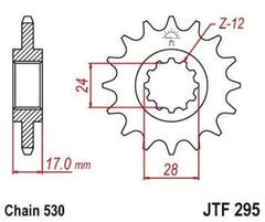 Звезда ведущая JTF295 15RB